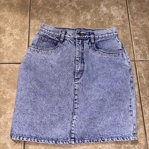 Classic Blue Denim Pencil Skirt